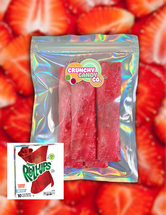 Freeze-Dried Strawberry Fruit Roll-Ups! (4-Pack)